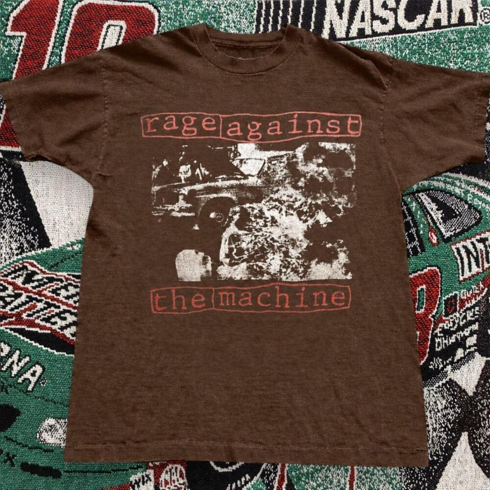 Rage Against The Machine Graphic Tee Brown Unisex